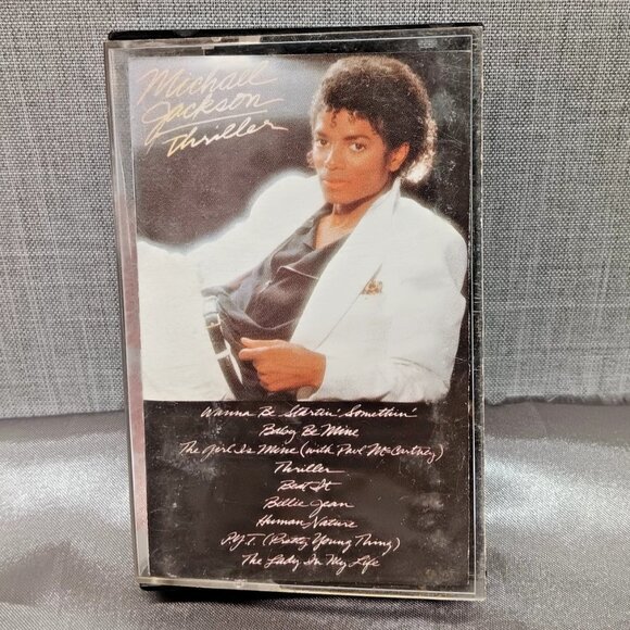 Michael Jackson Thriller Cassette Tape CASE ONLY VTG 80s Music Halloween Prop - Picture 1 of 7